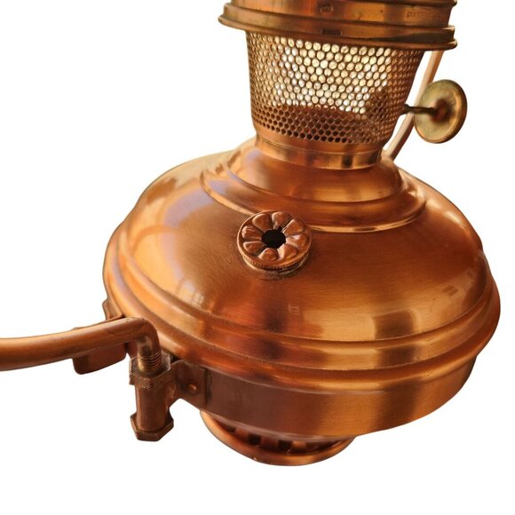 Vintage Copper Electric Hanging Lamp With Chain - Needs Rewiring Or Solar Light - Picture 12 of 15